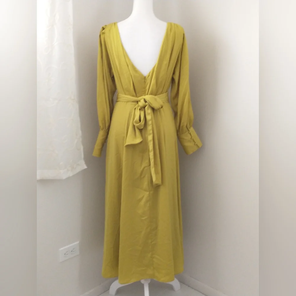 Banana Republic belted surplice midi dress 10 petite - Picture 8 of 14